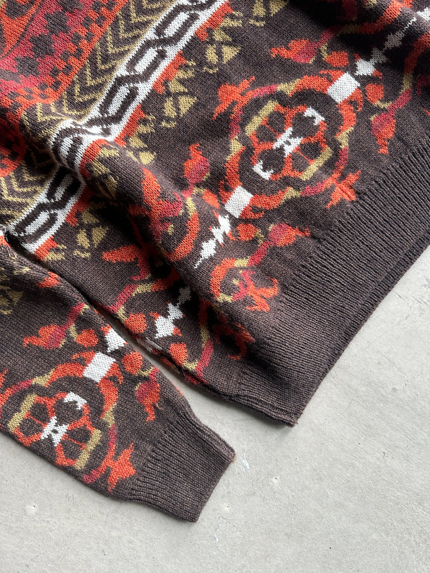 1980s V NECK KNIT JUMPER