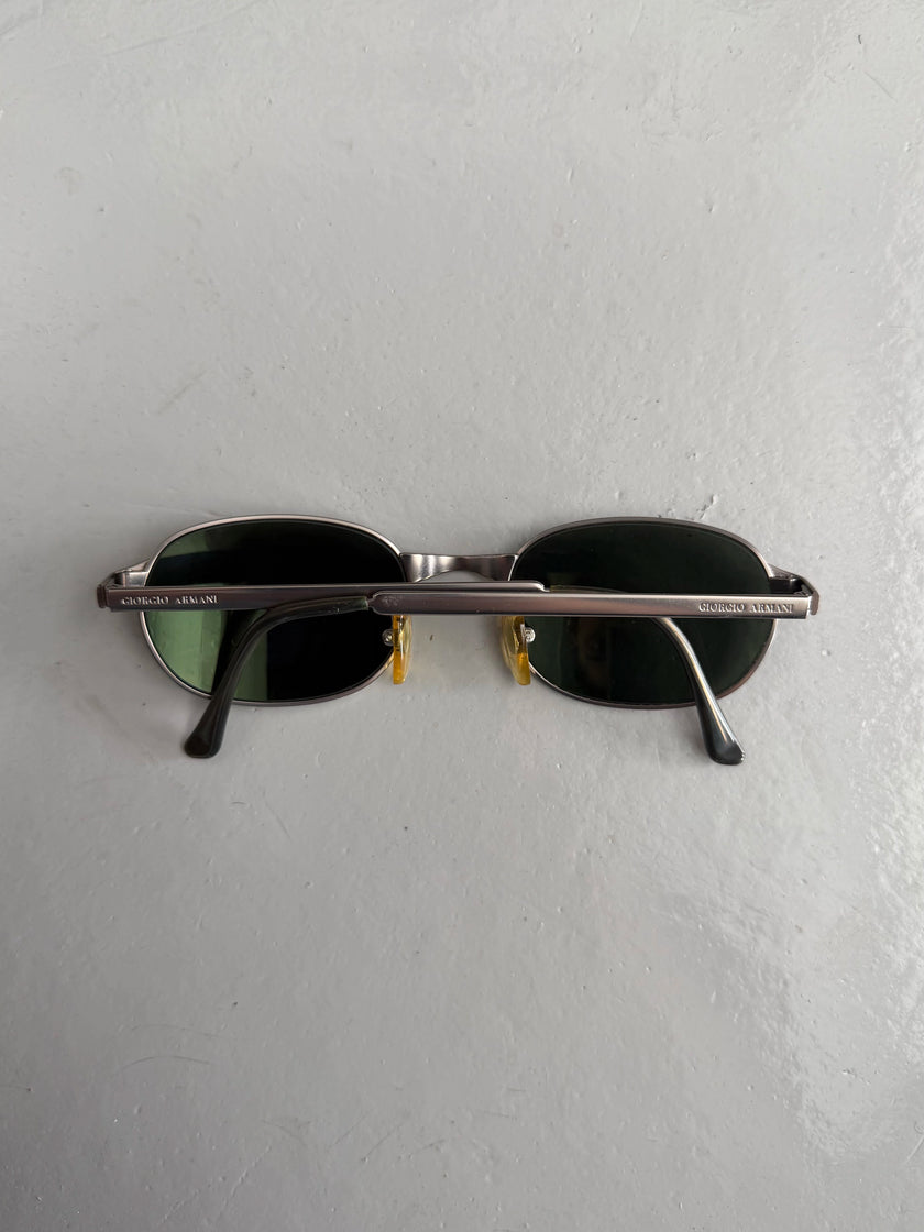 GIORGIO ARMANI -  1990s OVAL SUNGLASSES WITH METAL FRAME