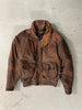 1980s MULTI POCKET LEATHER BOMBER JACKET