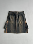 JUST CAVALLI - 2000s FRAYED HEM DENIM SKIRT