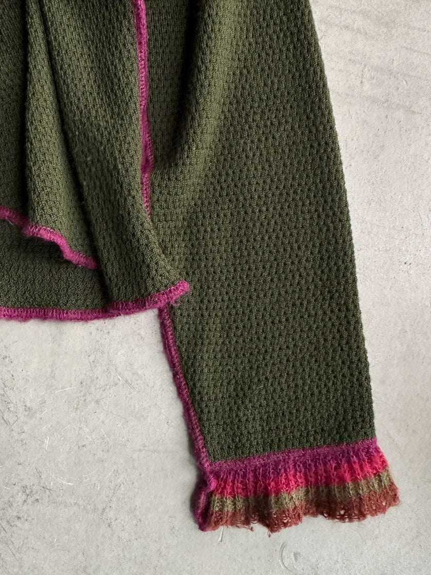 TRUSSARDI -  2000s CROSSOVER KNIT TOP