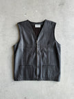 1990s PANELED LEATHER VEST GILET