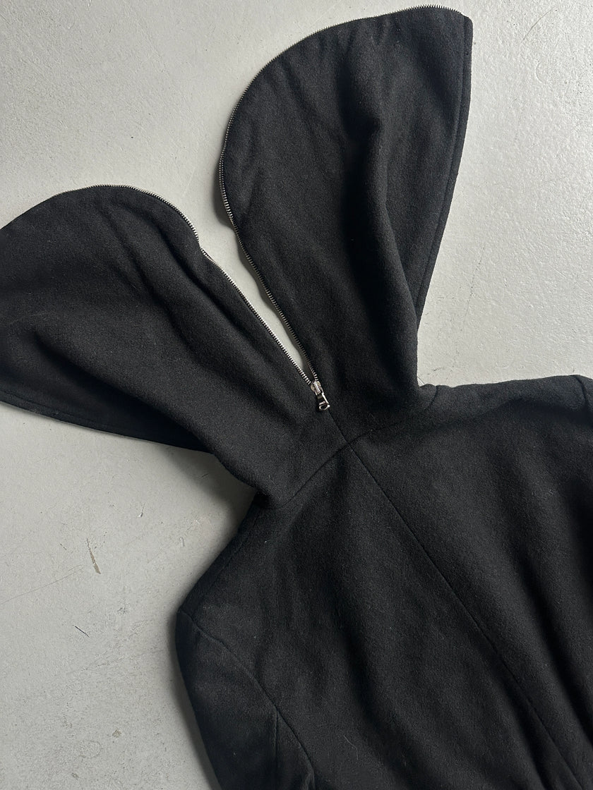 EMPORIO ARMANI - early 2000s FISHTAIL HOOD WOOL JACKET