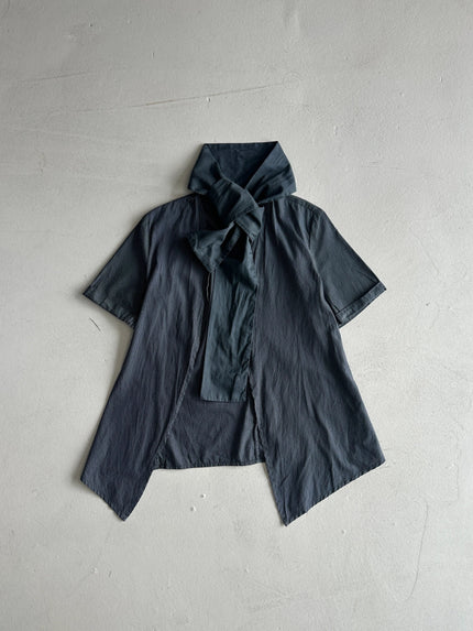MARTIN MARGIELA - S/S 2007 NECK TIE OPEN FRONT BLOUSE