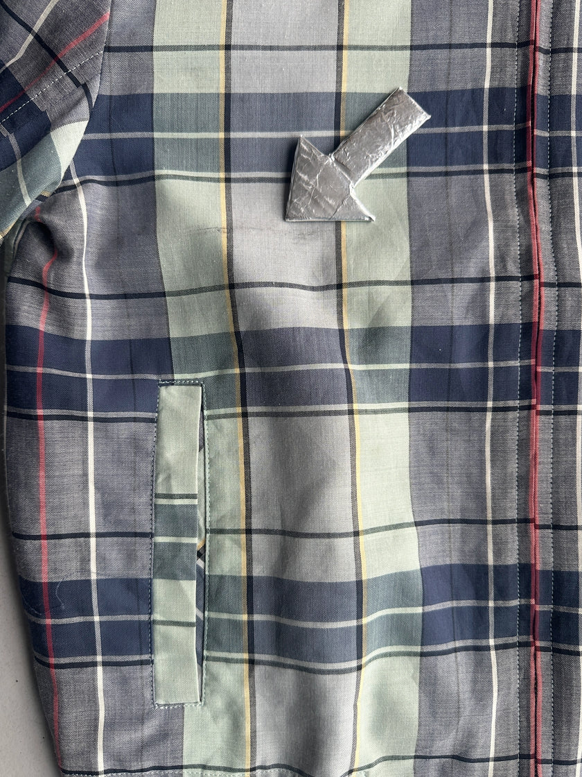 YOHJI YAMAMOTO Y's bis - 1990s CROPPED FIT CHECKED ZIP JACKET