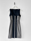 JOHN RICHMOND - 2000s PANELLED DRESS WITH LACING DETAILS AT WAIST