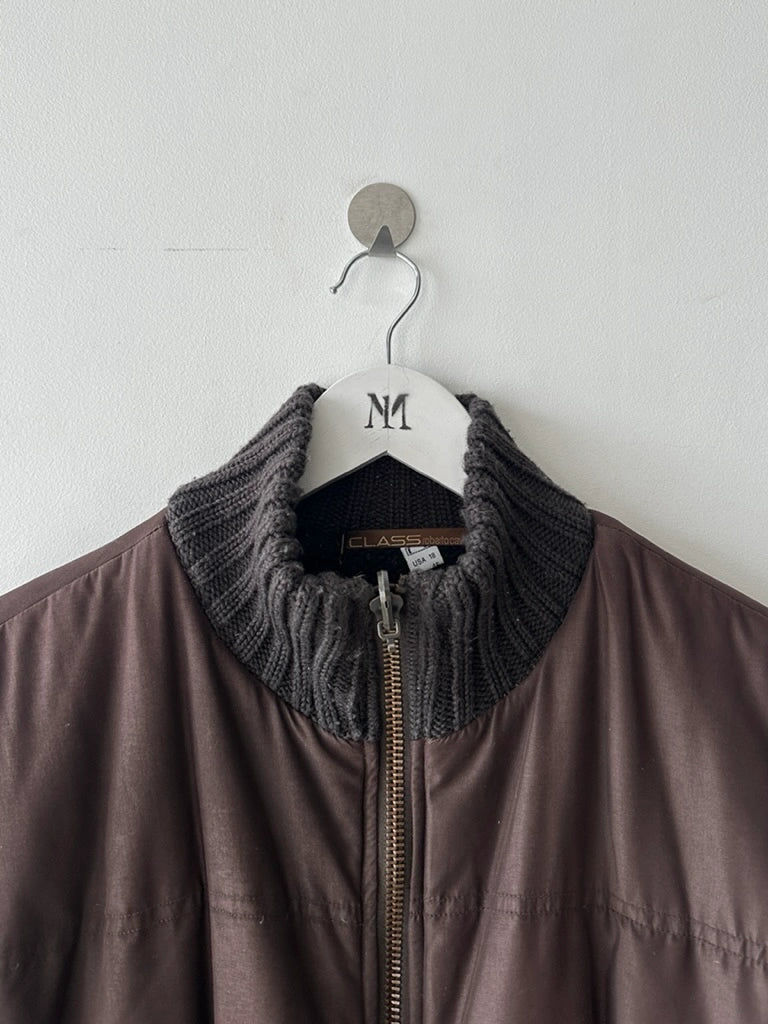 ROBERTO CAVALLI - 1990s BOMBER JACKET WITH KNITTED COLLAR