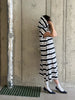 KENZO - 2000s ASYMMETRICAL STRIPED MAXI DRESS