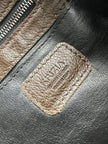 KRIZIA - 1990s LEATHER SILHOUETTE SHOULDER BAG