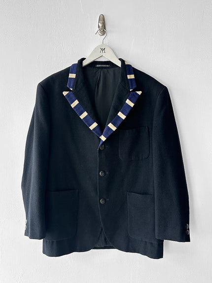 YOHJI YAMAMOTO - A/W 1989 OVERSIZED BLAZER WITH STRIPED LAPELS