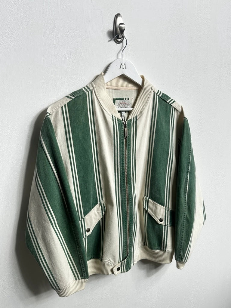 ARMANI JEANS - S/S 1992-1993 STRIPED COTTON BOMBER JACKET