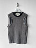 DIRK BIKKEMBERGS - F/W 2017 CHENILLE KNIT CREW NECK VEST TOP