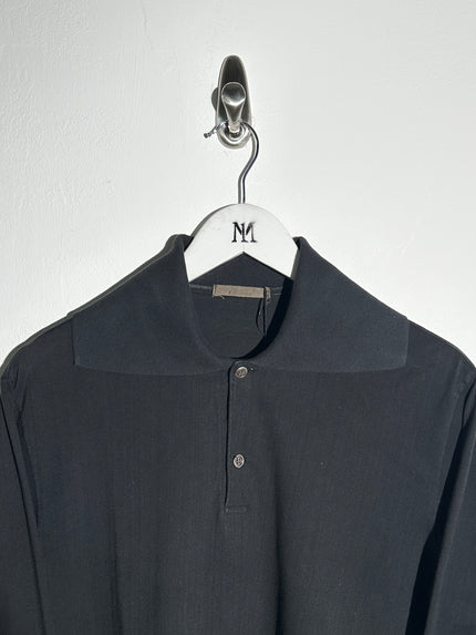 YOHJI YAMAMOTO Y's - 1980s OVERSIZED SQUARE COLLAR LONG SLEEVE TOP