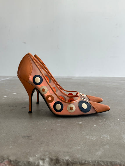 MIU MIU - 1990s WAFFLE COURT HEELS