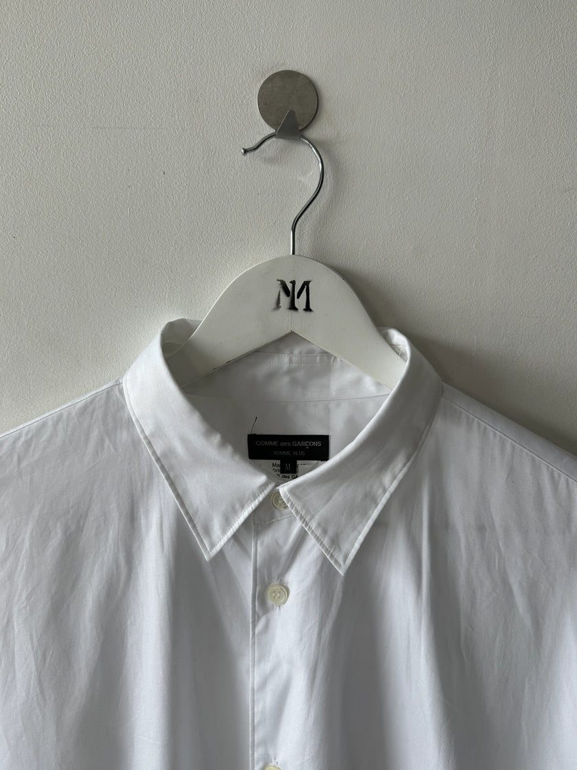 COMME DES GARÇONS - F/W 2024 ASYMMETRICAL SHIRT WITH PATCHWORK HEM PANELS