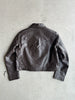 1970s CROP FIT LEATHER JACKET WITH 3/4 SLEEVE