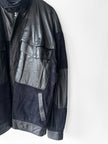 FRENCH LABEL 1980s PANELLED LEATHER AND SUEDE JACKET