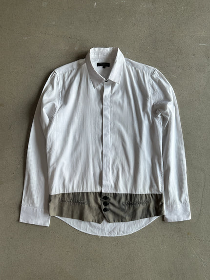 COMME DES GARÇONS- A/F 2009 ARCHIVE LONG SLEEVE SHIRT WITH JACKET HEM