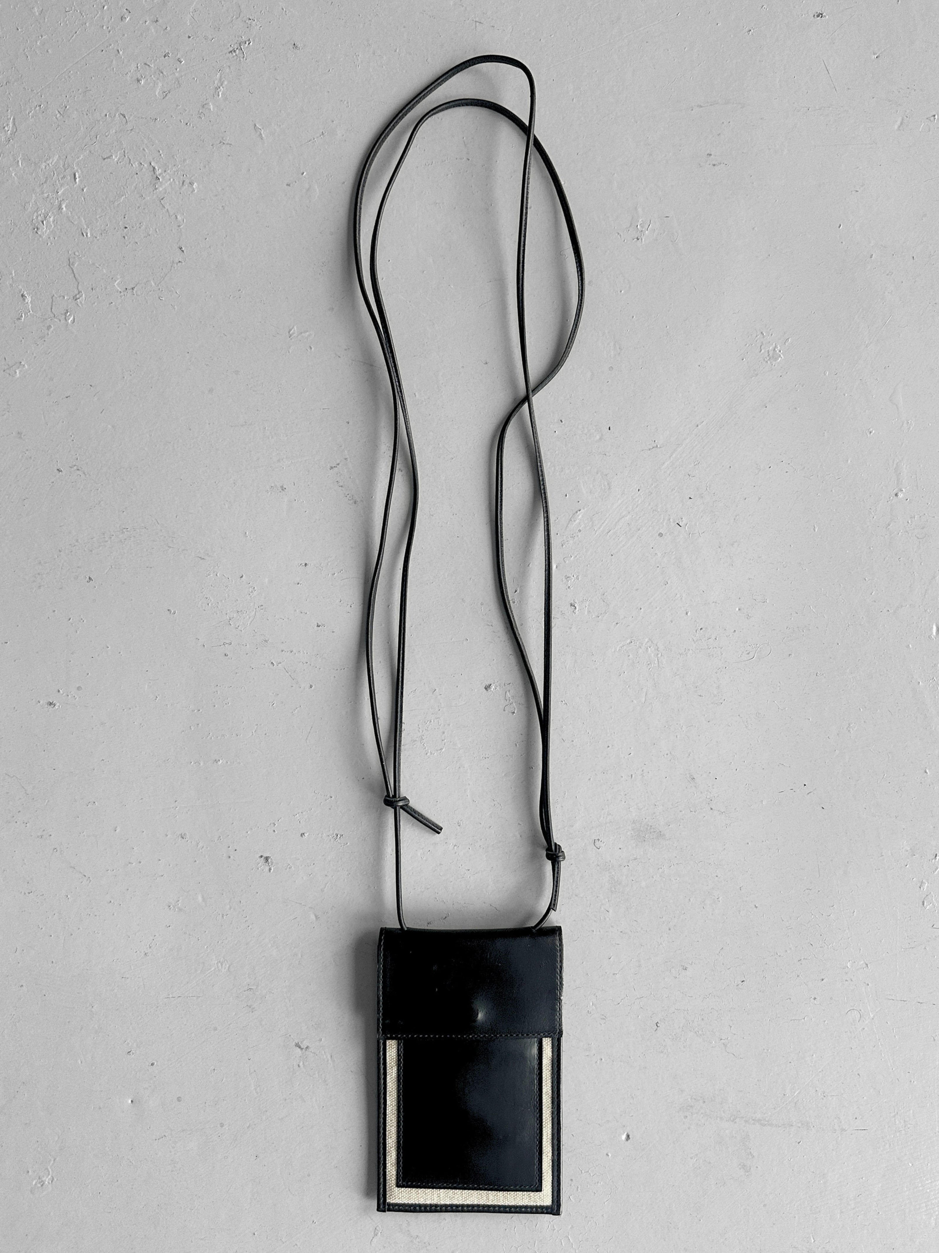YOHJI YAMAMOTO Y'S - early 2000s LEATHER POUCH BAG