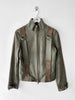 BRITISH LABEL - late 1990s LEATHER JACKET WITH BONDAGE DETAILS