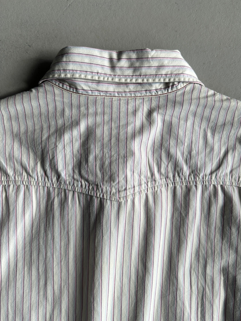 PAUL SMITH RED EAR - 1990s PINSTRIPED WESTERN SHIRT