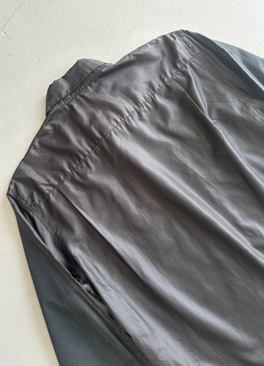 RYUICHIRO SHIMAZAKI - A/W 1999-2000 CONTRASTING NYLON BACK LONG SLEEVE SHIRT
