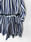 SACAI - F/W 2017 STRIPED JACKET WITH ASYMMETRICAL LAYERED HEM