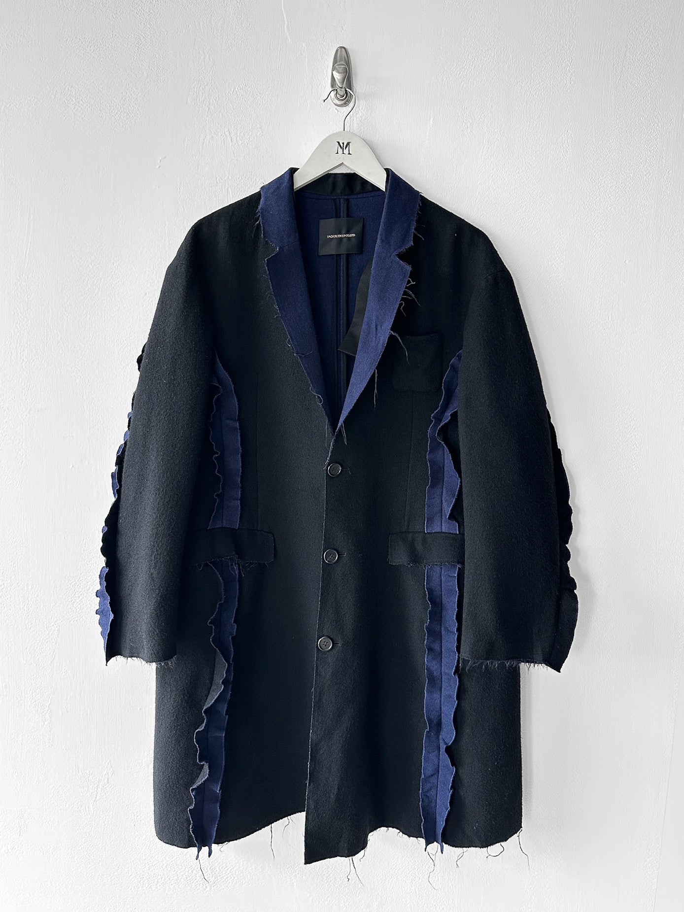 UNDERCOVER - F/W 2014 OVERSIZED DECONSTRUCTED WOOL COAT WITH RAW EDGES
