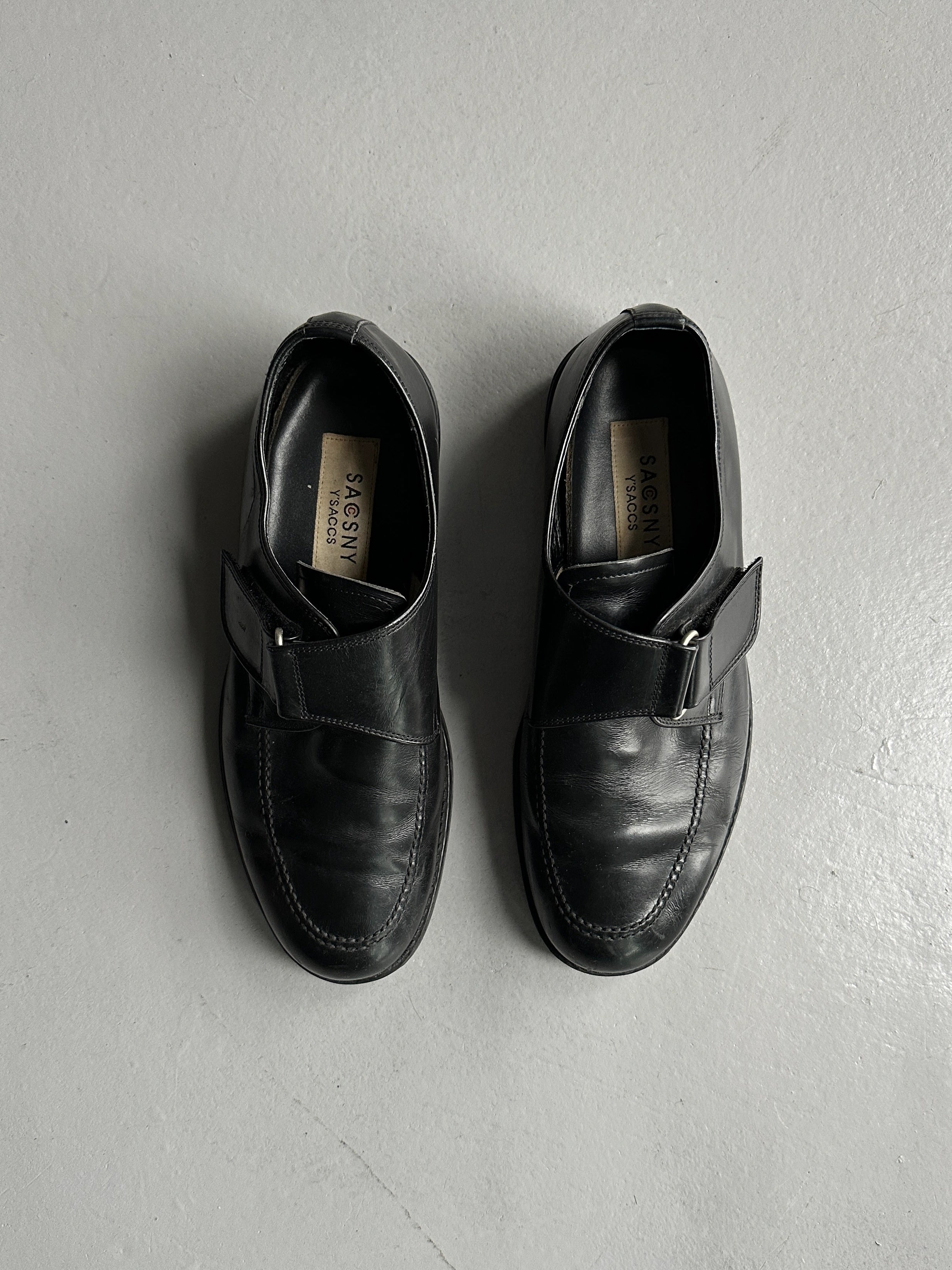 YOHJI YAMAMOTO  SACSNY Y'SACCS - 2000s MONK STRAP LEATHER SHOES