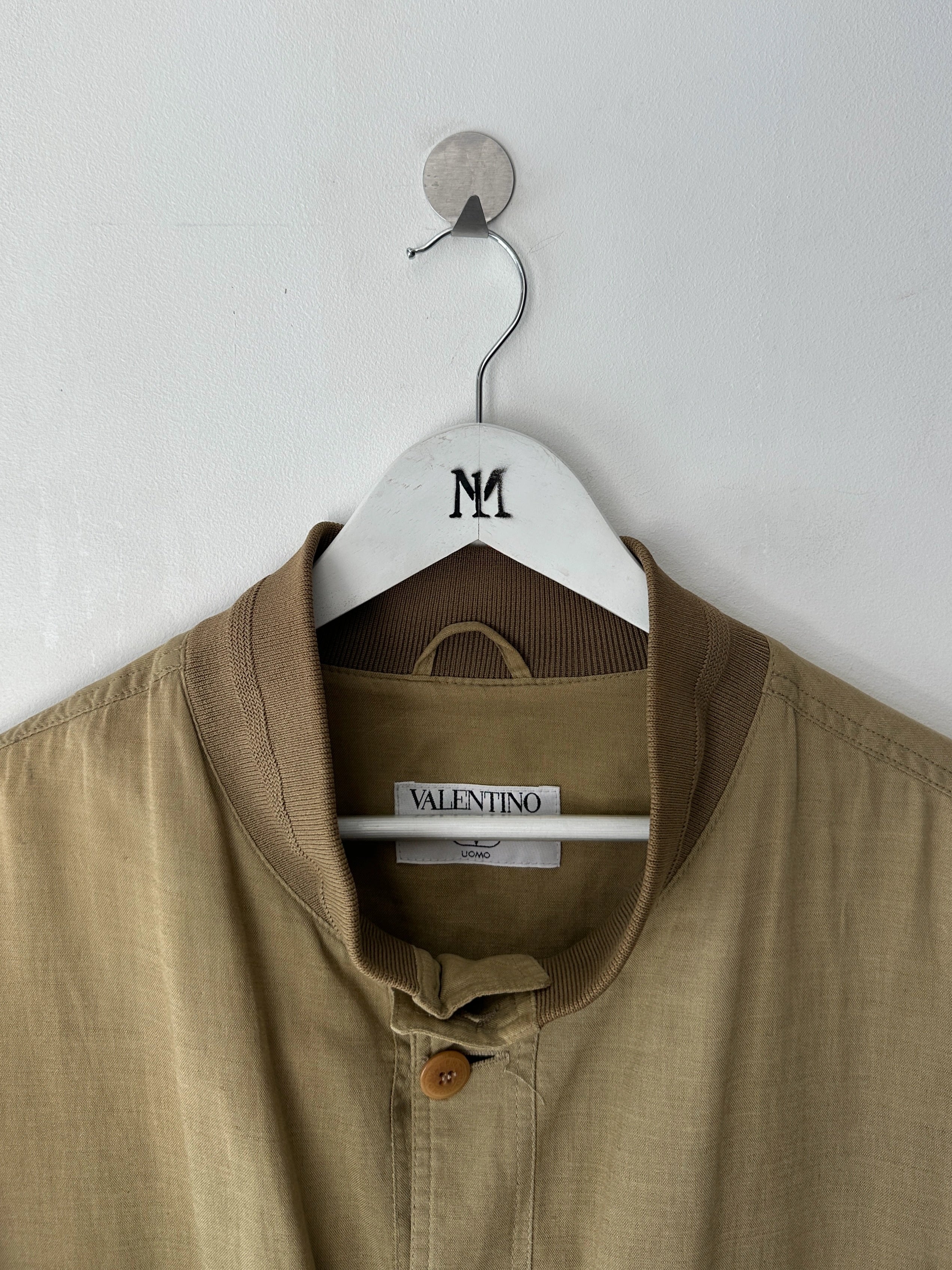 VALENTINO - 1990s LINEN BOMBER JACKET