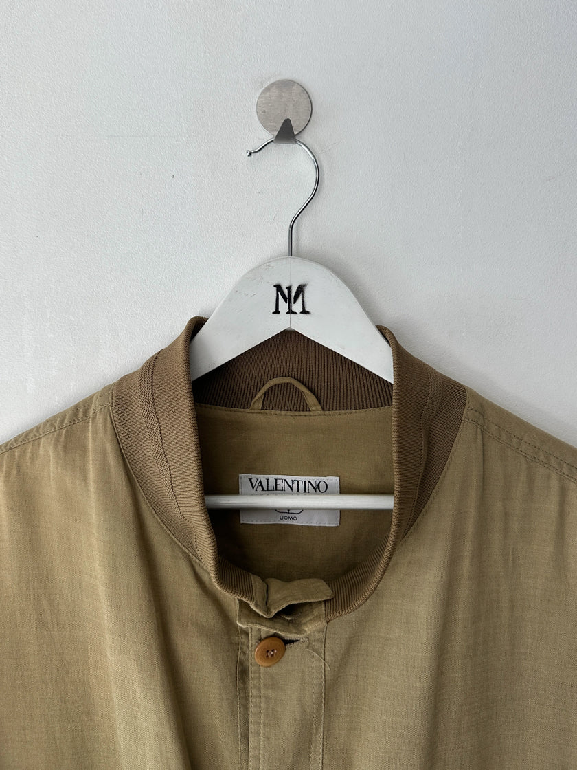 VALENTINO - 1990s LINEN BOMBER JACKET