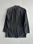 DIRK BIKKEMBERGS - S/S 2003 BELTED NECK JACKET WITH LEATHER FRONT PANEL