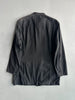 DIRK BIKKEMBERGS - S/S 2003 BELTED NECK JACKET WITH LEATHER FRONT PANEL