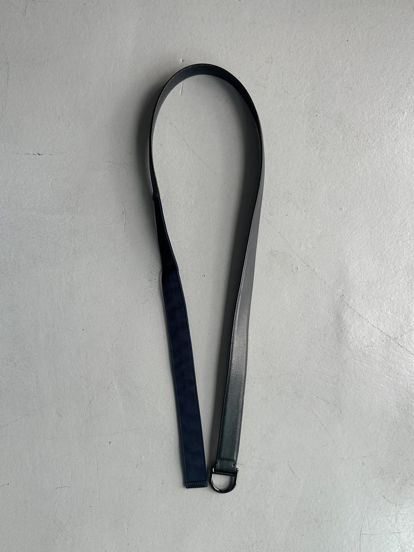 DIRK BIKKEMBERGS - 1990s METAL D-RING BUCKLE LEATHER BELT