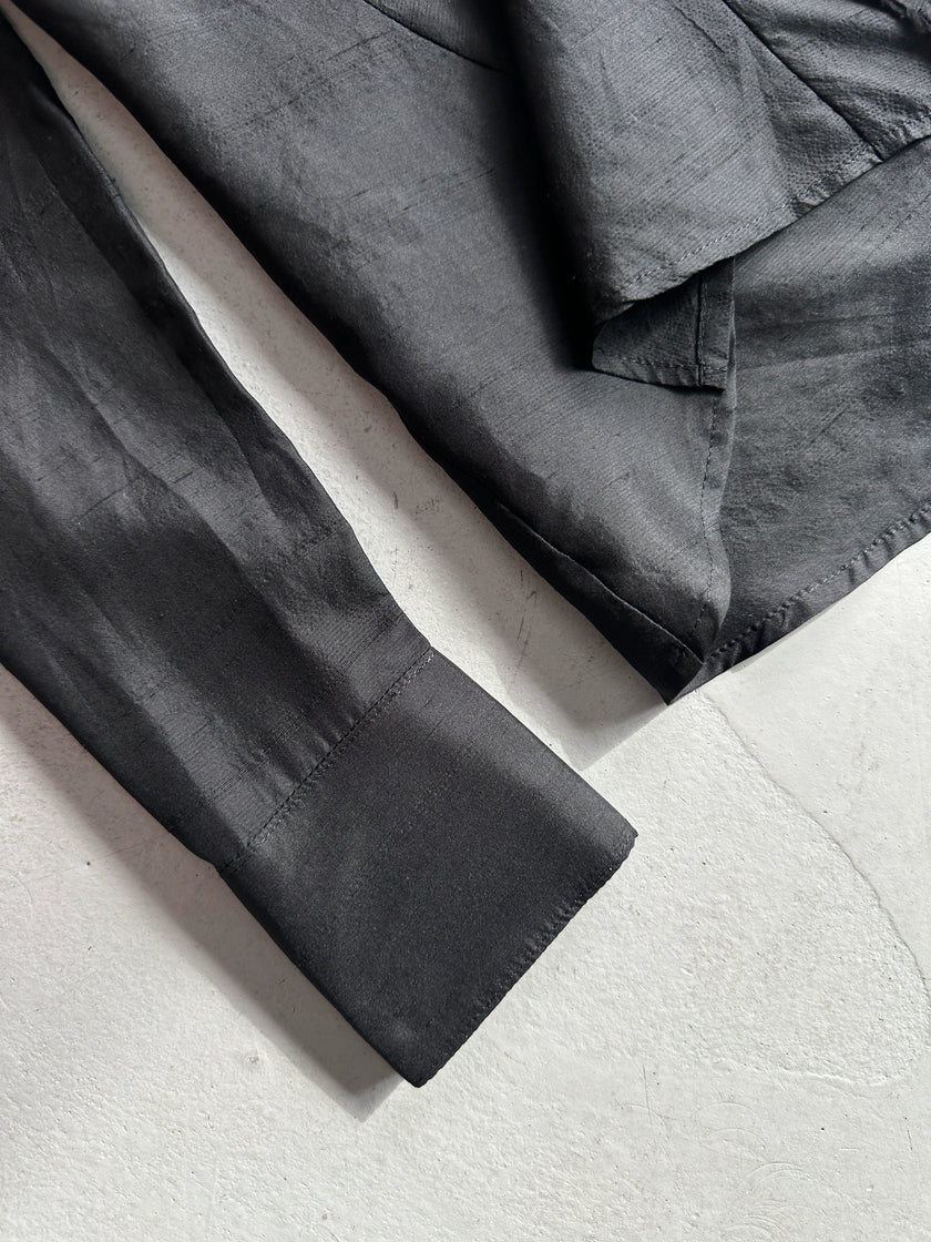 YOHJI YAMAMOTO - S/S 2003 OVERSIZED BOW NECK SILK BLOUSE