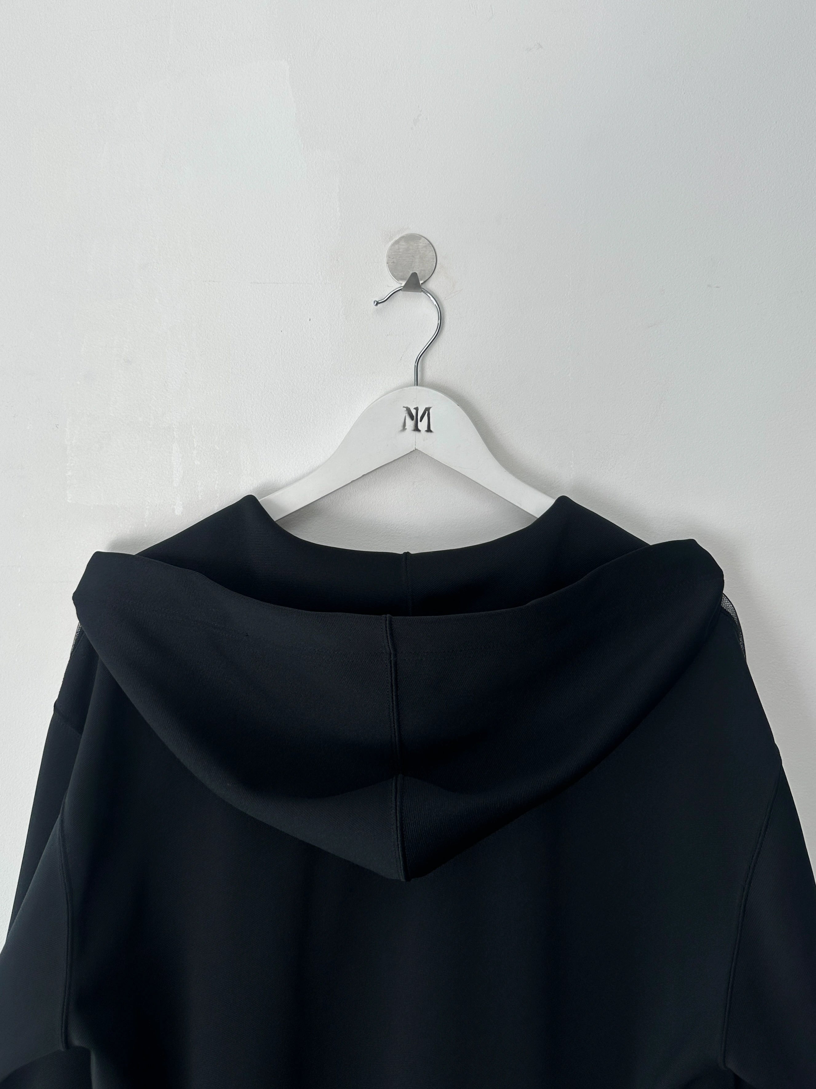 COMME DES GARÇONS - S/S 2025 MESH FRONT LONG ZIPPED HOODIE