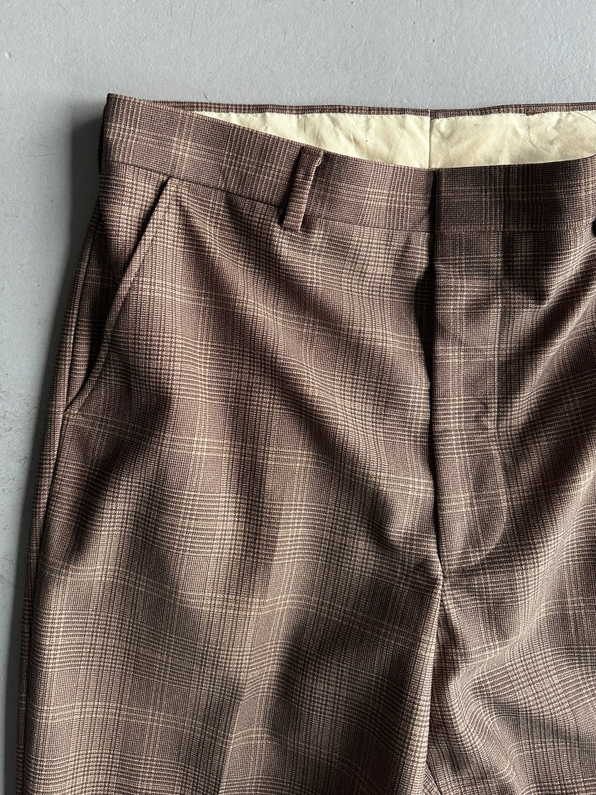 1990s CHECK STRAIGHT FIT TAILORED TROUSERS
