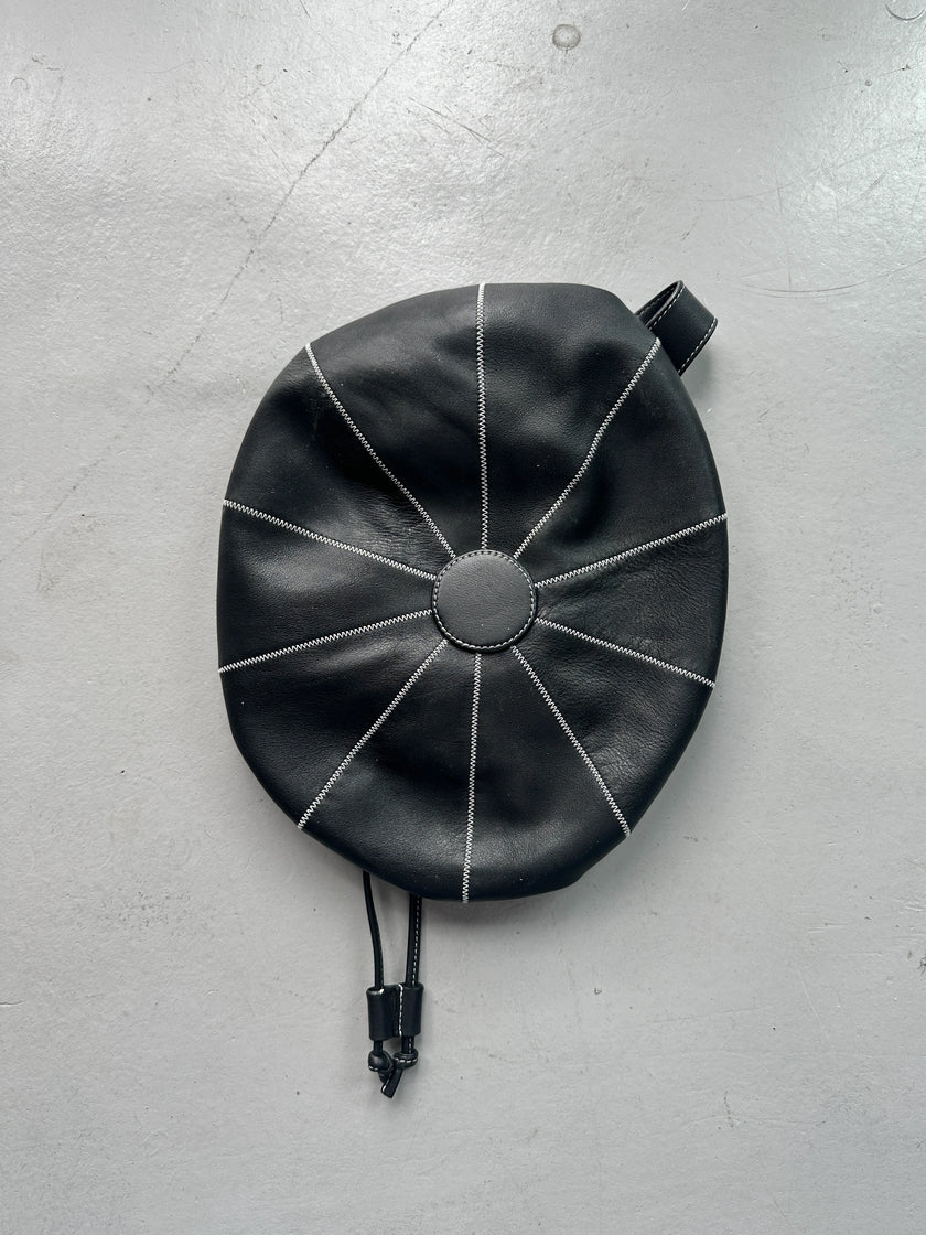 ENRICO COVERI - 1990s LEATHER BUCKET BAG