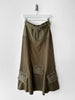 ITALIAN LABEL - 1990s MAXI SKIRT WITH PATCH POCKETS AT THE HEM