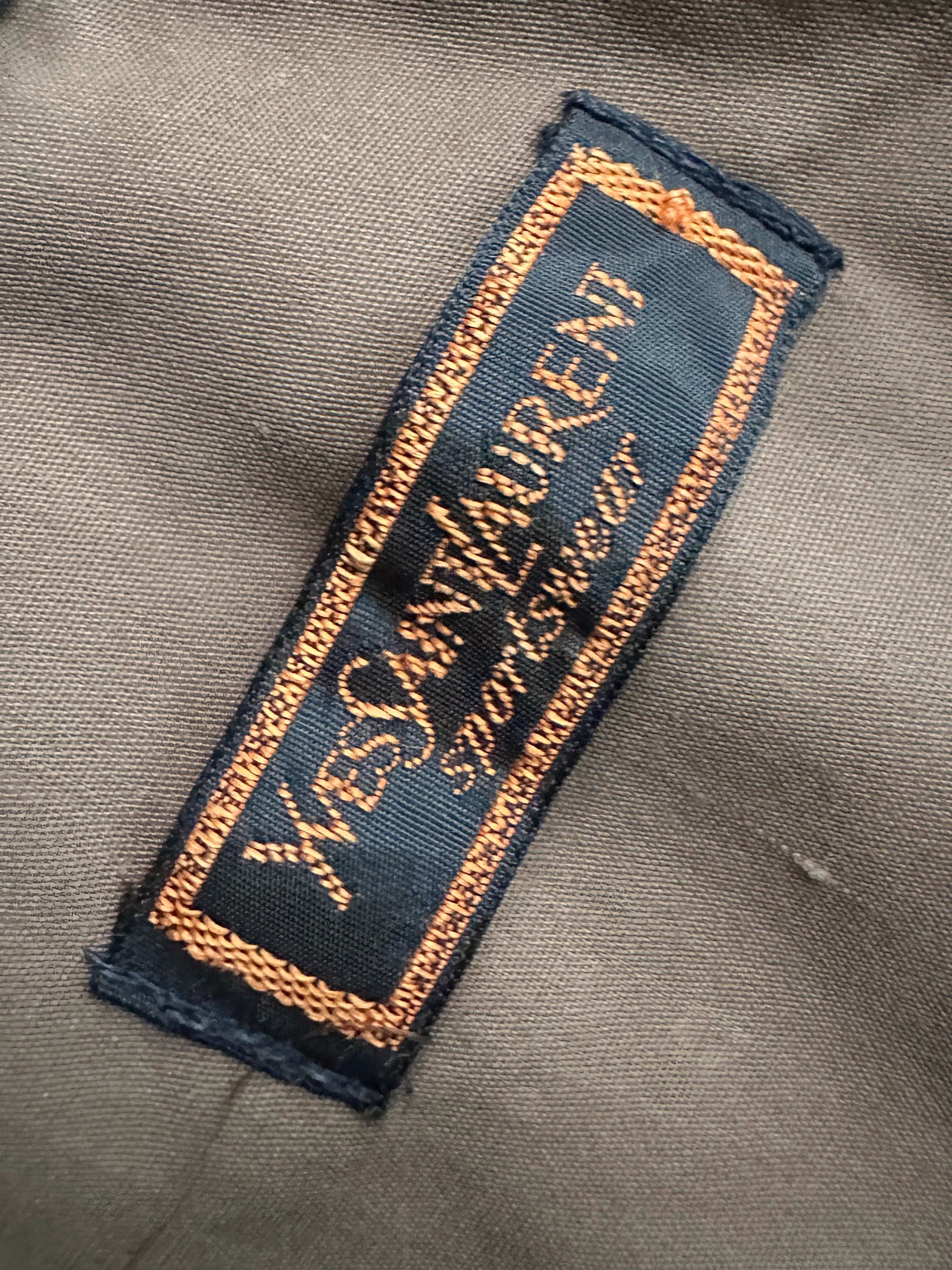 YVES SAINT LAURENT - 1980s CORDUROY JACKET WITH CONTRASTING SLEEVE