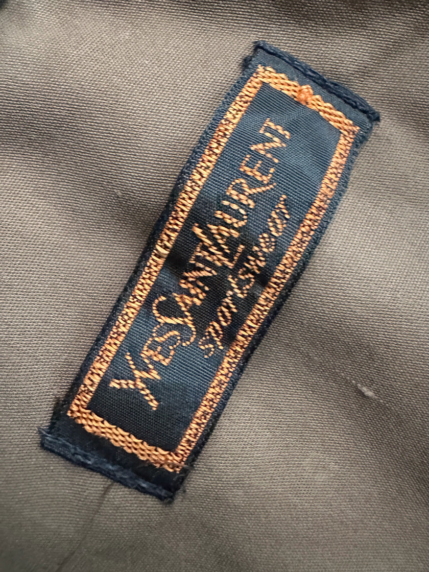 YVES SAINT LAURENT - 1980s CORDUROY JACKET WITH CONTRASTING SLEEVE