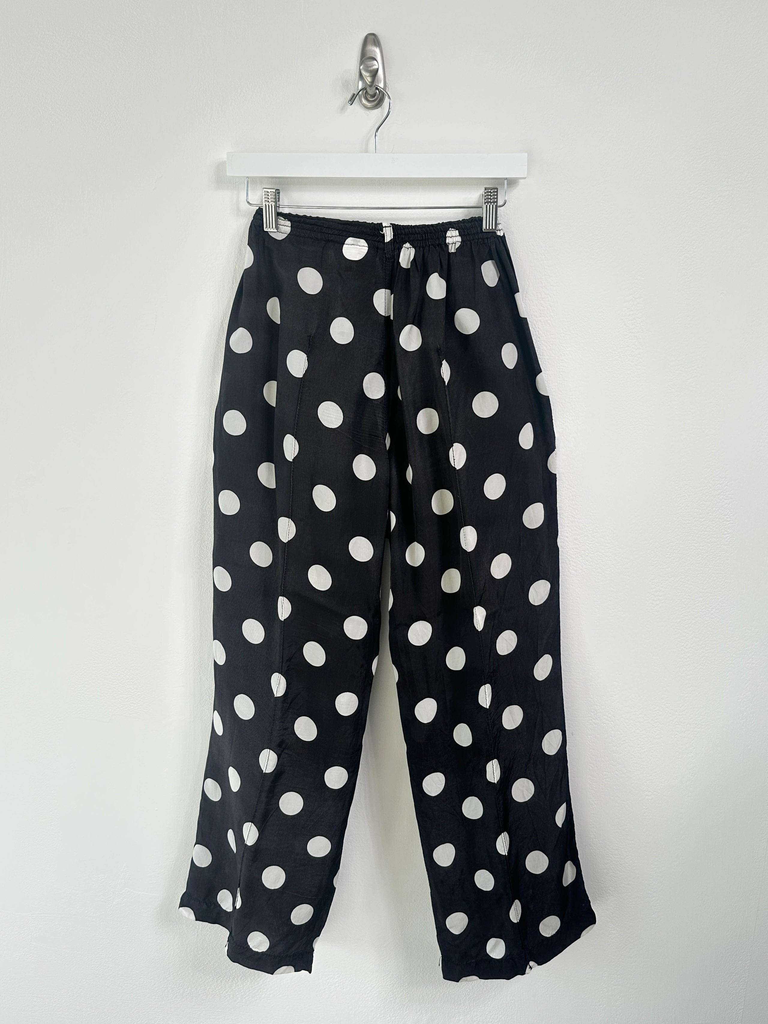 COMME DES GARÇONS - S/S 2005 POLKA DOT SATIN TROUSERS
