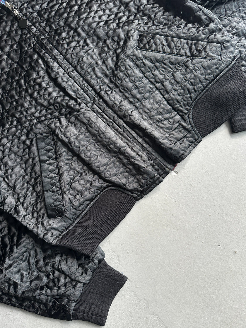 LOUIS FERAUD - 1980s REVERSIBLE BOXY FIT CROPPED BOMBER JACKET