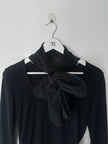 DRIES VAN NOTEN - late 1990s LONG SLEEVE TOP WITH OVERSIZED SCARF COLLAR