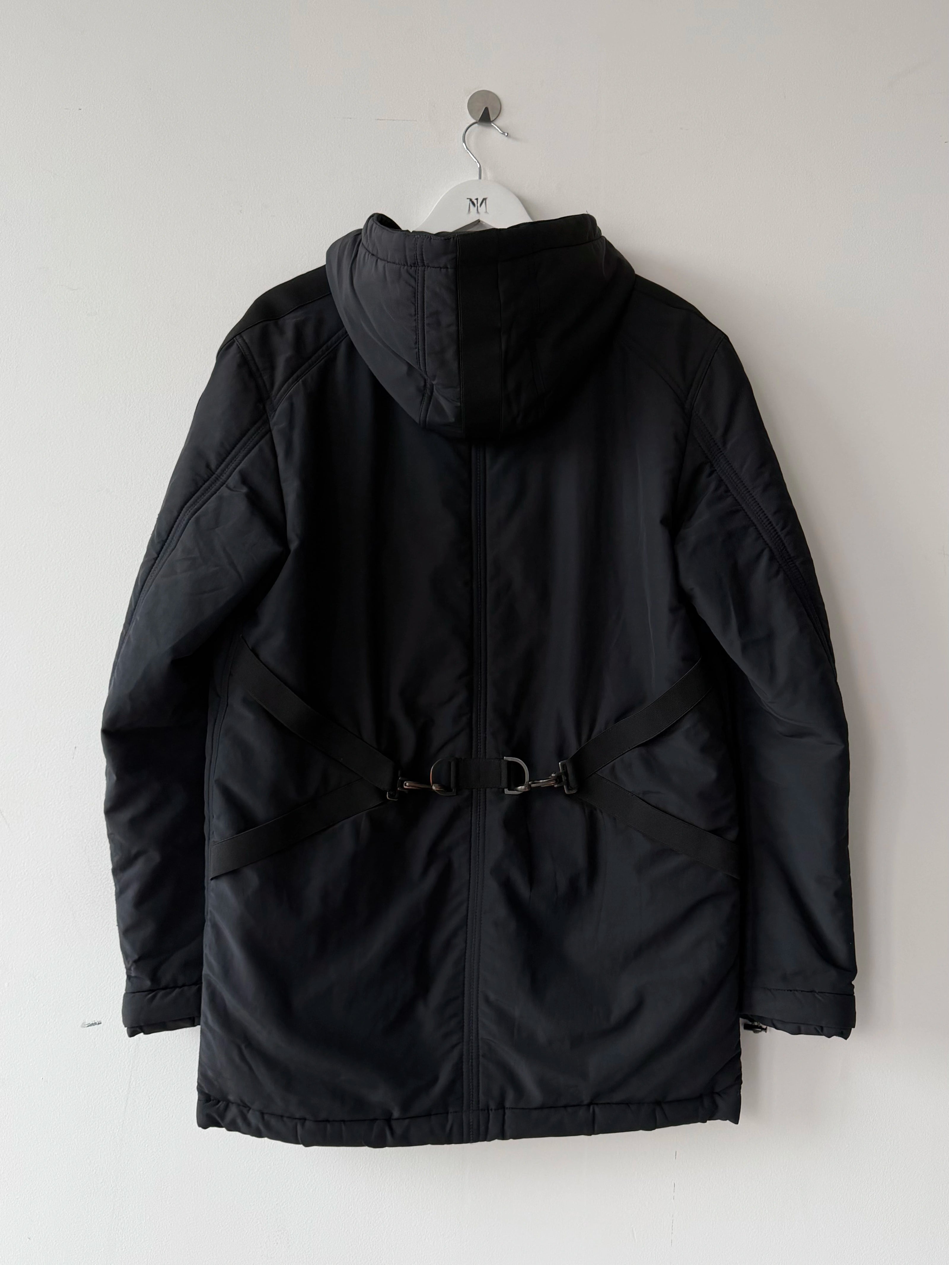 DOLCE & GABBANA - late 1990s HOODED BONDAGE PARKA JACKET