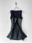 JOHN RICHMOND - 2000s PANELLED DRESS WITH LACING DETAILS AT WAIST