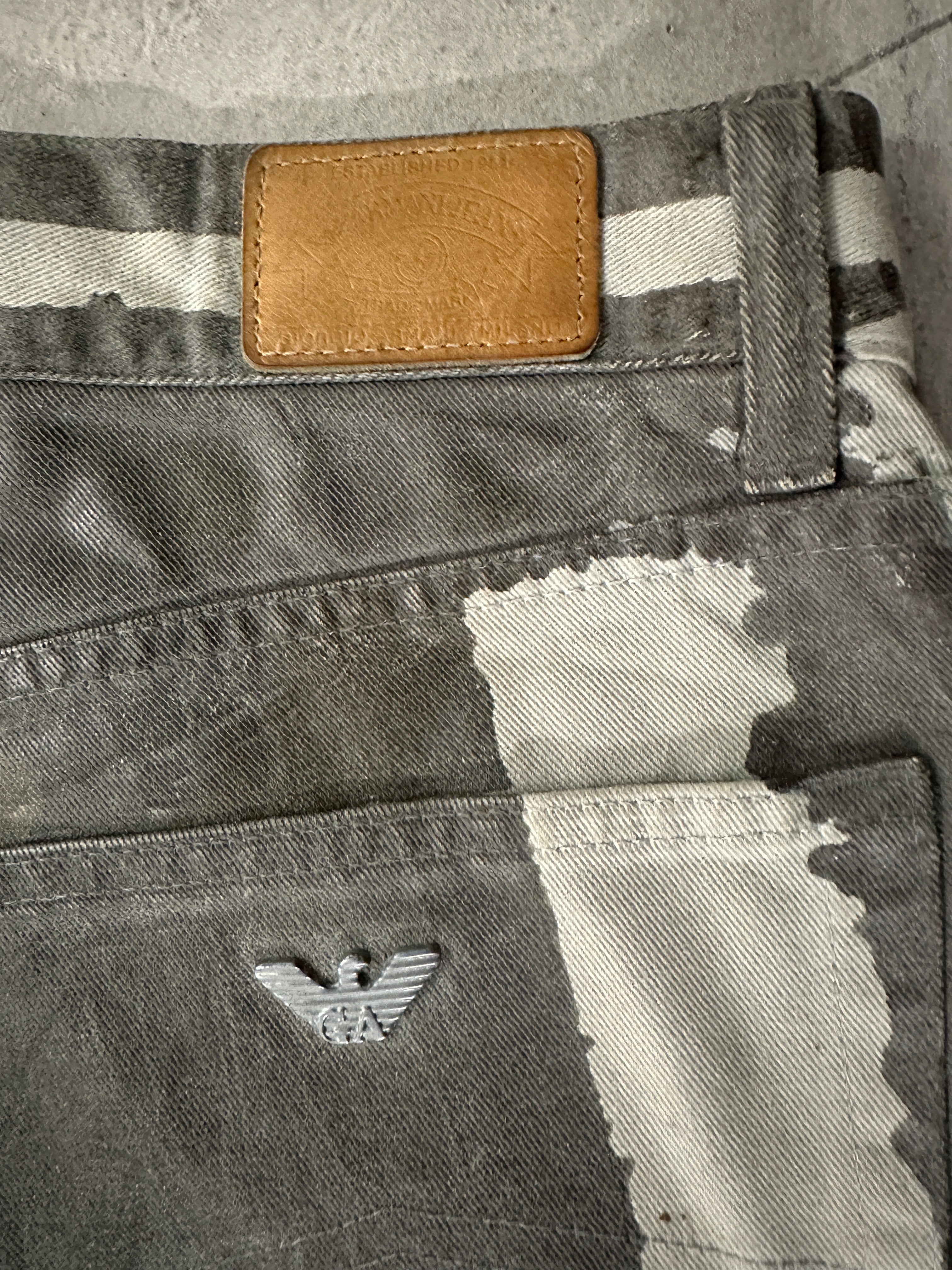 ARMANI JEANS- 1990s WAXED JEANS