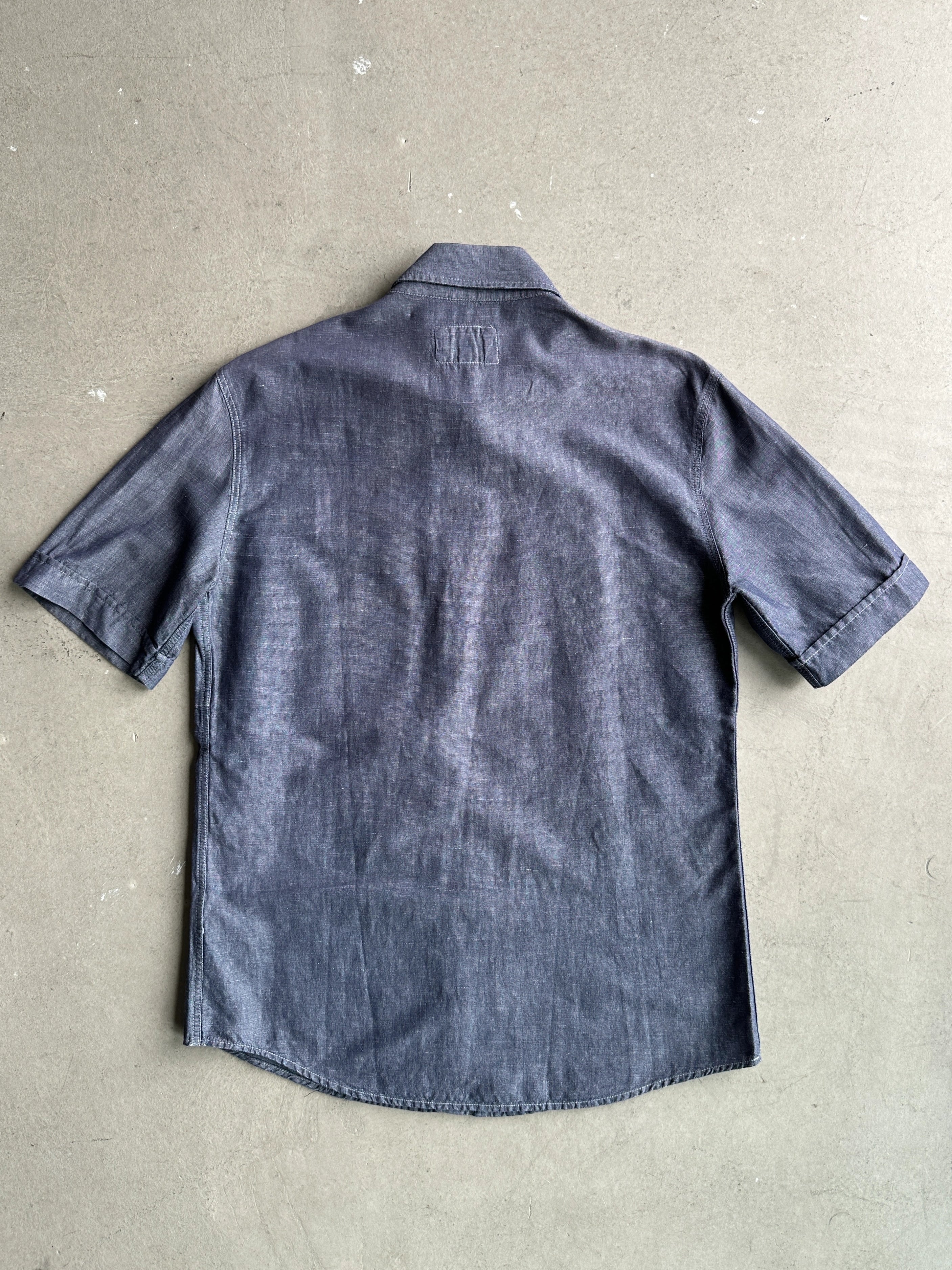 ARMANI JEANS - 1990s DENIM LOOK HALF SLEEVE SHIRT