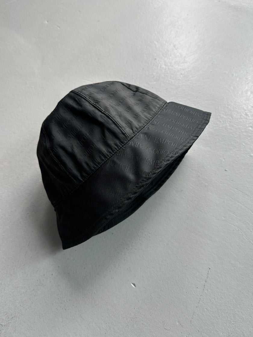 EMPORIO ARMANI - 1990s MONOGRAM TULIP HAT