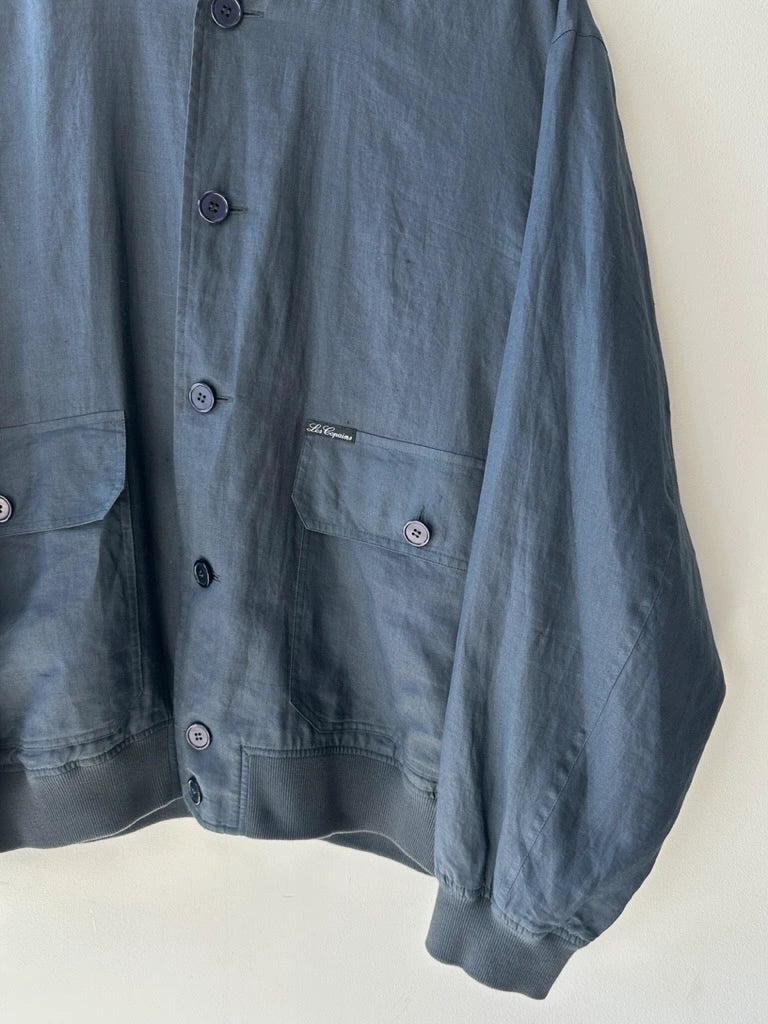 LES COPAINS - 1980s LINEN BOMBER JACKET